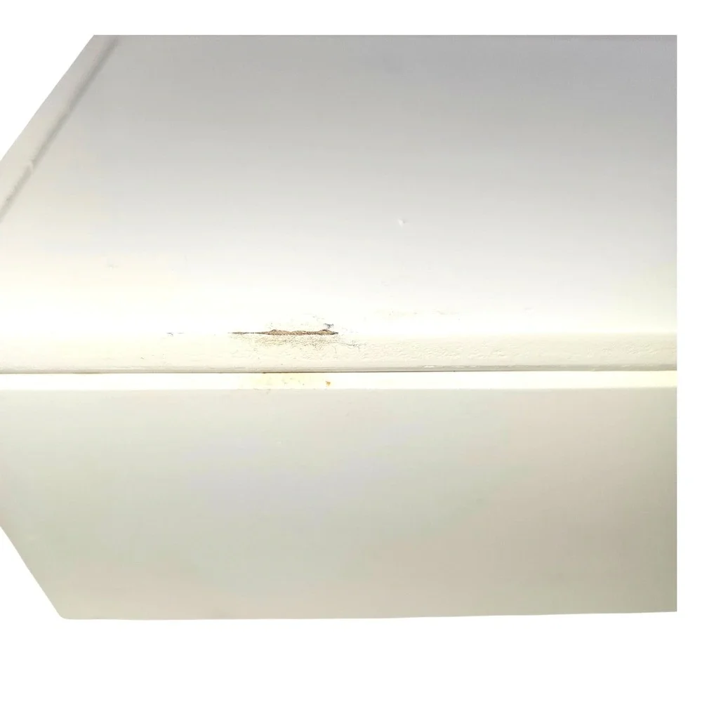 Rae Dunn White Wooden Jewelry Box Organizer with Mirror & Drawer Farmhouse Style